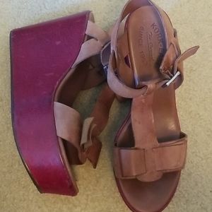 Kork Ease Leather Wedges